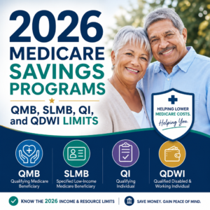 2026 Medicare savings program limits for QMB, SLMB, QI, and QDWI to help lower healthcare costs