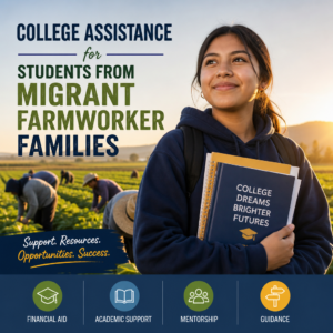 College assistance program supporting migrant farmworker students with financial aid, mentoring, and college guidance