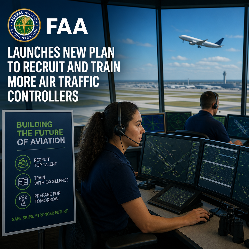 FAA initiative to recruit and train air traffic controllers for safer, more efficient aviation