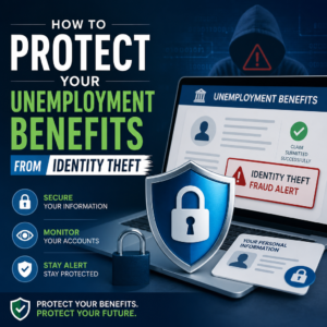 Checklist for protecting unemployment benefits from identity theft with secure info, monitoring, and alerts