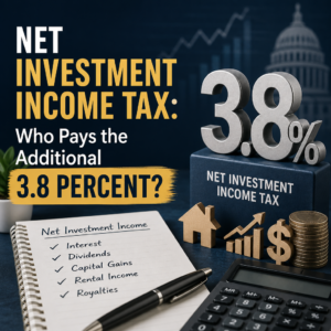 Net investment income tax details showing who pays the additional 3.8% tax