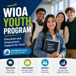 Young people receiving education and job support through the WIOA Youth Program