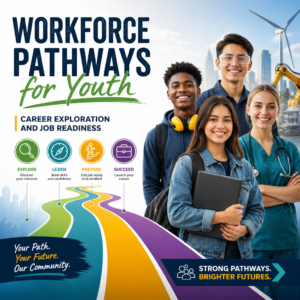 Diverse youth exploring career pathways and job readiness for a brighter future